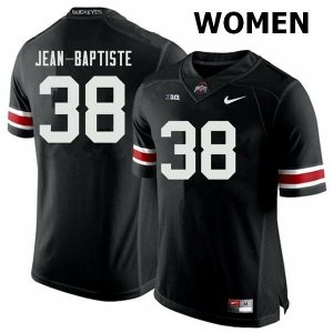 Women's Ohio State Buckeyes #38 Javontae Jean-Baptiste Black Nike NCAA College Football Jersey Wholesale ISM1244MA
